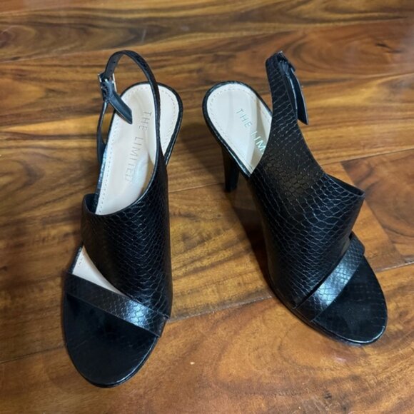 The Limited 4” Black Heels with Sophisticated Slingback Design - Picture 1 of 9
